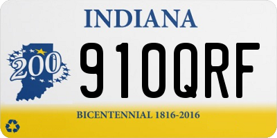 IN license plate 910QRF