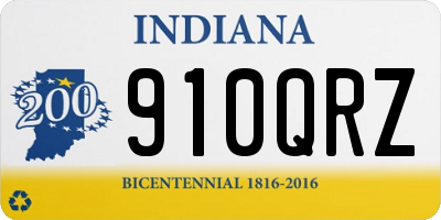 IN license plate 910QRZ