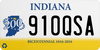 IN license plate 910QSA
