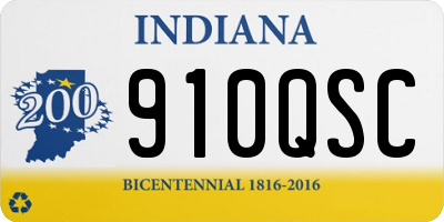 IN license plate 910QSC