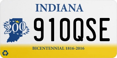 IN license plate 910QSE
