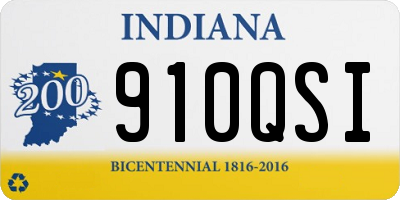 IN license plate 910QSI