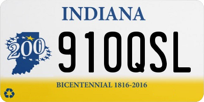 IN license plate 910QSL
