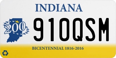 IN license plate 910QSM