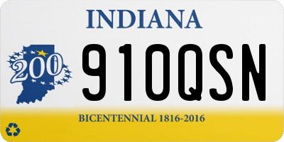 IN license plate 910QSN