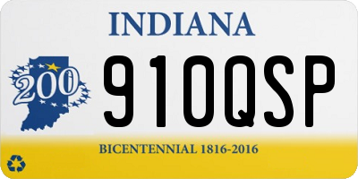 IN license plate 910QSP