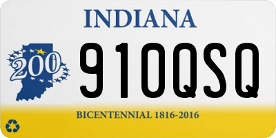 IN license plate 910QSQ