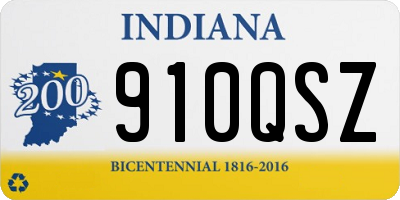 IN license plate 910QSZ