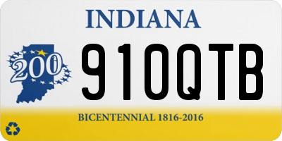 IN license plate 910QTB