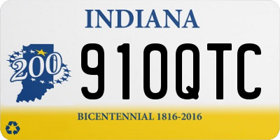 IN license plate 910QTC