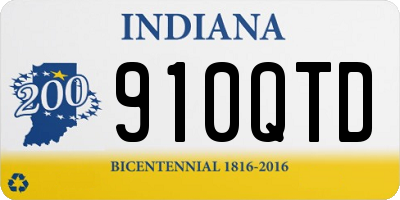 IN license plate 910QTD
