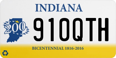 IN license plate 910QTH