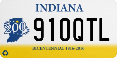 IN license plate 910QTL