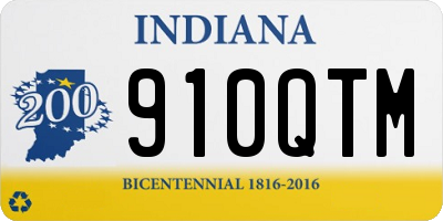 IN license plate 910QTM