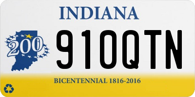 IN license plate 910QTN