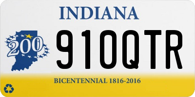 IN license plate 910QTR