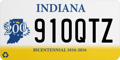 IN license plate 910QTZ