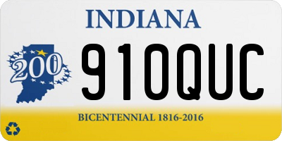 IN license plate 910QUC