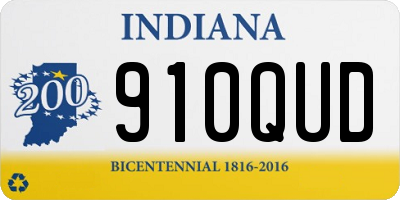 IN license plate 910QUD