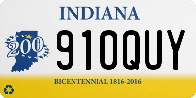 IN license plate 910QUY
