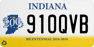 IN license plate 910QVB
