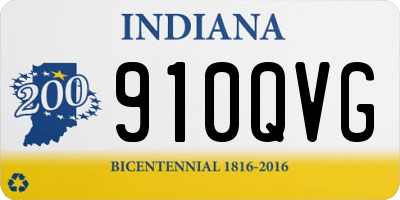 IN license plate 910QVG