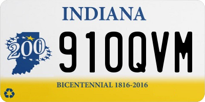 IN license plate 910QVM