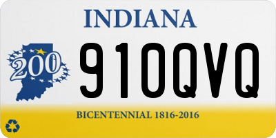 IN license plate 910QVQ