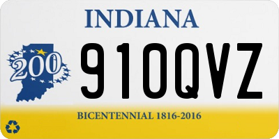 IN license plate 910QVZ