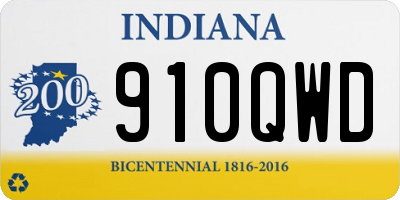 IN license plate 910QWD