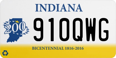 IN license plate 910QWG