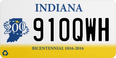 IN license plate 910QWH