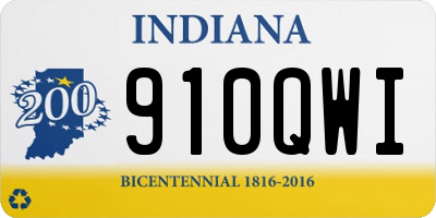 IN license plate 910QWI