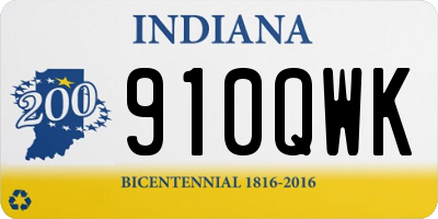 IN license plate 910QWK