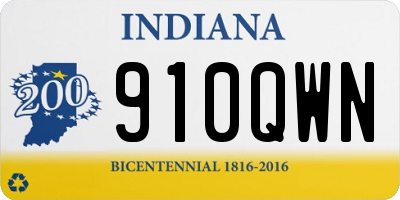 IN license plate 910QWN