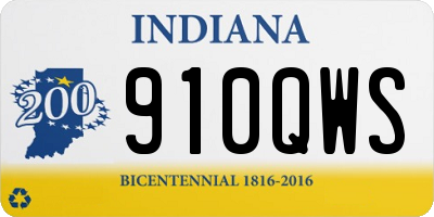 IN license plate 910QWS