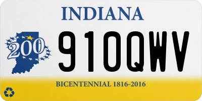 IN license plate 910QWV
