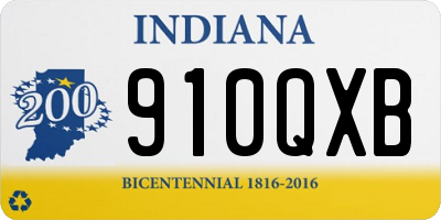 IN license plate 910QXB