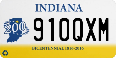 IN license plate 910QXM