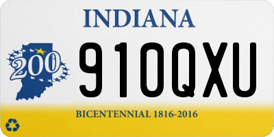 IN license plate 910QXU