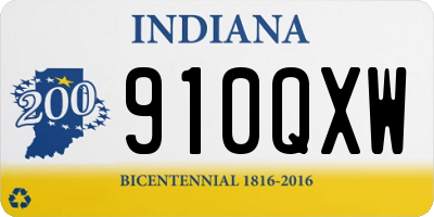 IN license plate 910QXW