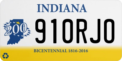 IN license plate 910RJO