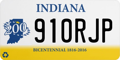 IN license plate 910RJP