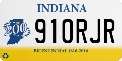 IN license plate 910RJR