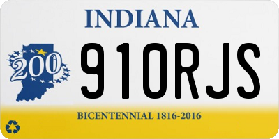 IN license plate 910RJS