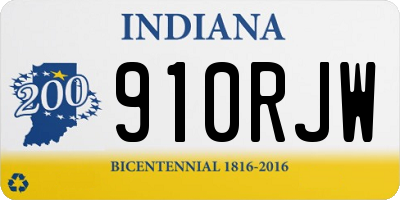 IN license plate 910RJW