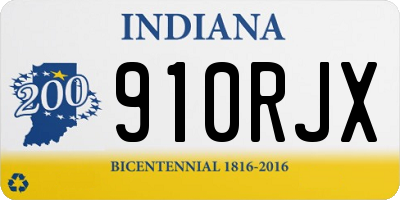 IN license plate 910RJX