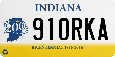 IN license plate 910RKA