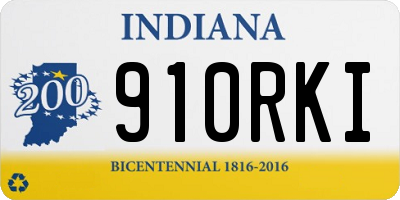 IN license plate 910RKI