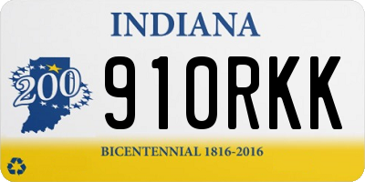 IN license plate 910RKK